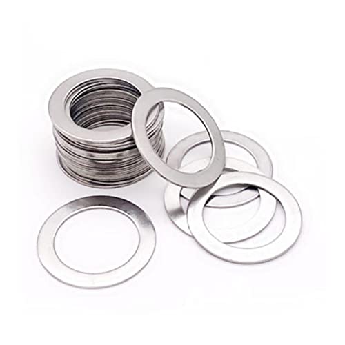 LOEASE 20 Stück Edelstahl Unterlegscheiben Dünne Unterlegscheibe M9 M10 M11 M12 (Color : Thickness 1mm, Size : M12x20) von LOEASE