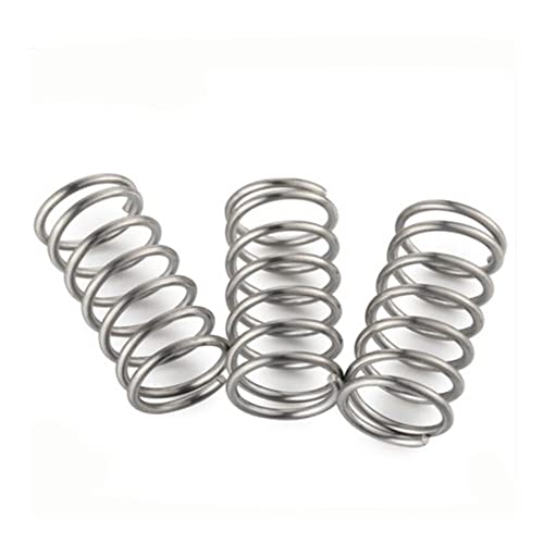 LOEASE 20 Teile/los 0,5mm Edelstahl druckfeder außendurchmesser 3-6mm länge 10-30mm (Size : 10mm, Color : 5MM 20PCS_0.5MM) von LOEASE