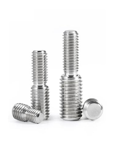 Vollständiger Thread 5 Stück 304 Edelstahl-Gewindeadapter Stecker auf Stecker M3 M4 M5 M6 M8 M10 M12 M14 M16 auf M20 Doppelkopf-Übertragungsschraubenbolzen (Color : 5Pcs, Size : M4x15-M6x15) von LOEASE