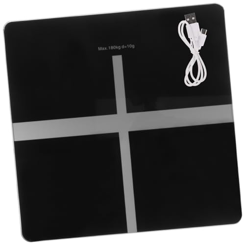LOEFLIFA 1 Stück USB Wiederaufladbare Körperwaage Präzise Digitale Haushaltswaage aus Sicherheitsglas Schwarz Hohe Tragfähigkeit Praktisch und für Alltag LOEFLIFA 1 Stück USB Wiederaufladbare Körperwaage Präzise Digitale Haushaltswaage aus Sicherheitsglas Schwarz Hohe Tragfähigkeit Praktisch und für Alltag von LOEFLIFA