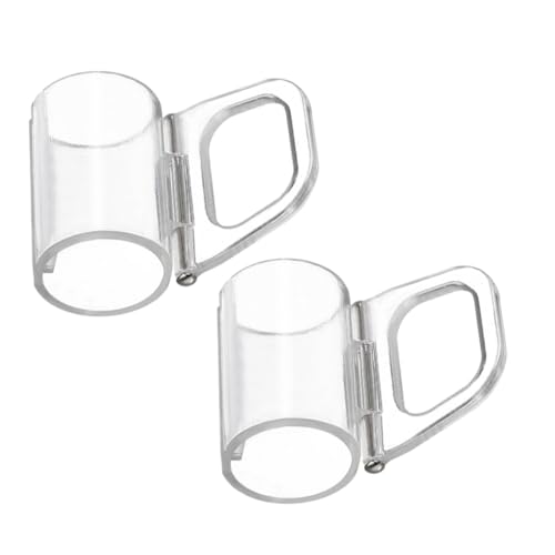 LOEFLIFA 2 Stück Transparente Kunststoff Rolloschachtzug Haken Minimalistischer Plissee Gardinenhaken Schnurloser Sicherer Klemmhalter für Fensterjalousien Einfach zu Montierende Rollos von LOEFLIFA