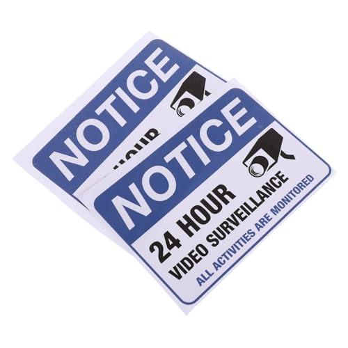 LOEFLIFA 2 Stück Videoüberwacht Warnaufkleber Sicherheitsaufkleber Selbstklebend Haltbar für Privatgrundstücke Shops Restaurants mit Deutlicher Warnfarbe LOEFLIFA 2 Stück Videoüberwacht Warnaufkleber Sicherheitsaufkleber Selbstklebend Haltbar für Privatgrundstücke Shops Restaurants mit Deutlicher Warnfarbe von LOEFLIFA