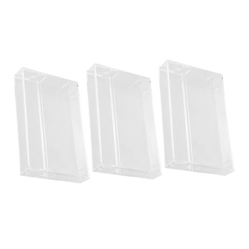 LOEFLIFA 3 Stück Teiliges Transparenter Magnetband Halter für Audiokassetten Stilvolle Aufbewahrungsbox mit Deckel Optimal für Organisation von Musiksammlungen und Nostalgischen Kassetten von LOEFLIFA