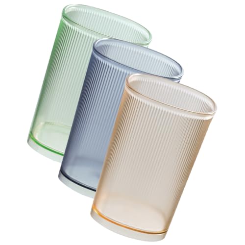 LOEFLIFA 3 Stück Zahnbürstenhalter Becher Wiederverwendbare Mundspülbecher für Zuhause Transparentes Design für Reisen und Badezimmerorganisation von LOEFLIFA