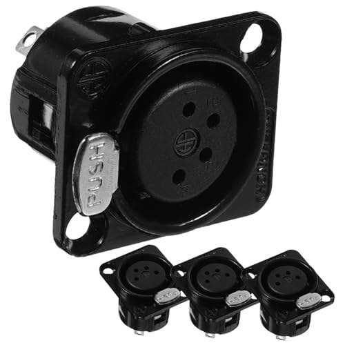 LOEFLIFA 4 Stück Teiliges Xlr Panel Mount Adapter Polig Metall Xlr Female Socket für Mikrofon und Audiokabel Kompakt Robust Kupfergeschirmt Kompatibel mit Audioequipment LOEFLIFA 4 Stück Teiliges Xlr Panel Mount Adapter Polig Metall Xlr Female Socket für Mikrofon und Audiokabel Kompakt Robust Kupfergeschirmt Kompatibel mit Audioequipment von LOEFLIFA