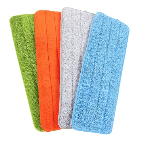 LOEFLIFA 4 Stück Wischmopp Nachfüllbezüge Wiederverwendbare Mikrofaser Mop Pads für Effektive von Fliesen und Steinböden Maschinenwaschbar Hohe Saugkraft von LOEFLIFA