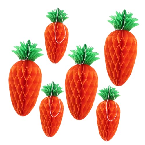LOEFLIFA 6 Stück Teiliges Karotten Honigwaben Hängedekor Organische Fruchtparty Dekoration für Kindergarten Ostern Feier Kinderfreundliche Festliche Raumgestaltung LOEFLIFA 6 Stück Teiliges Karotten Honigwaben Hängedekor Organische Fruchtparty Dekoration für Kindergarten Ostern Feier Kinderfreundliche Festliche Raumgestaltung von LOEFLIFA