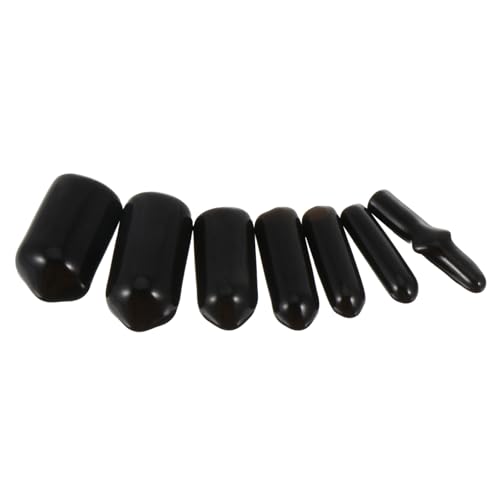 LOEFLIFA 700 Stück Teiliges Flexible Gummikappen Schraubenschutz Endkappen Schwarz Schutzkappen für Schrauben Verbindungen Gewinde Staubschutz Langlebig von LOEFLIFA