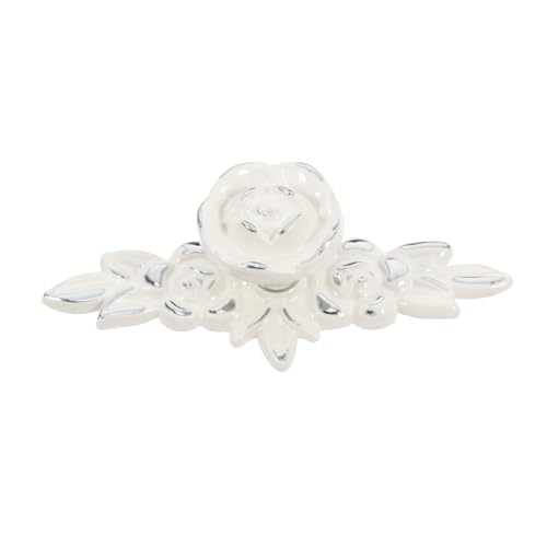 LOEFLIFA Europäische Rosenknöpfe mit Rückplatte Vintage Möbelgriffe für Schubladen Kommoden und Kleiderschränke Modernem Design Langlebig und von LOEFLIFA