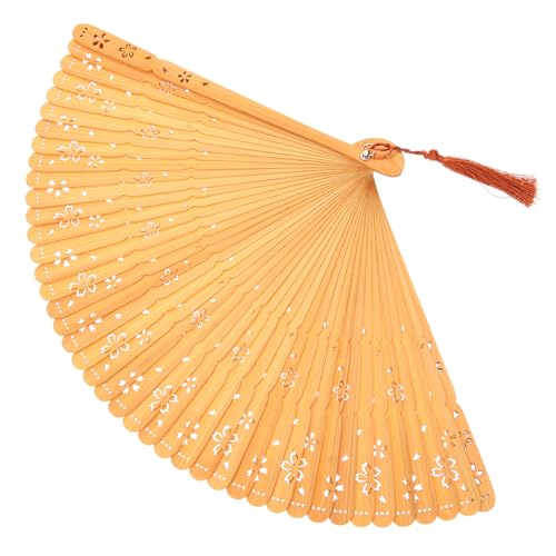LOEFLIFA Faltbarer Holz Handfächer Chinesischer Fächer Leicht Tragbar Handheld Fächer mit Hohlmuster für Sommer Party Tanz Cosplay von LOEFLIFA
