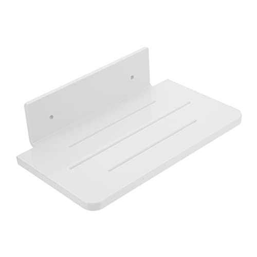 LOEFLIFA Wandregal Badezimmer Organizer aus Kunststoff Selbstklebendes Ablagesystem für Toiletten Platzsparendes Wandregal für Zahnbürsten Lotionen und Pflegeprodukte Weiß Einfach zu von LOEFLIFA