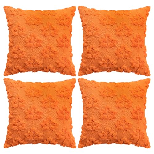 4 Stück Herbstdeko Kissenbezug,45x45cm Ahornblatt Kissenbezug Herbst Dekokissen Kissenhülle,Thanksgiving Herbst Kissenbezüge 3D Ahornblatt Kissenhülle Herbst Deko für Sofa Schlafzimmer Wohnzimmer 4 Stück Herbstdeko Kissenbezug,45x45cm Ahornblatt Kissenbezug Herbst Dekokissen Kissenhülle,Thanksgiving Herbst Kissenbezüge 3D Ahornblatt Kissenhülle Herbst Deko für Sofa Schlafzimmer Wohnzimmer von LOEPENLE