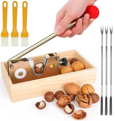 LOEPENLE Walnussknacker Nussknacker,Nussknacker Walnüsse,Nut-Cracker mit Hebel-Funktion,Blume Nussknacker Nusszange,Walnussknacker grönverstellbar,Walnuss Zange,Edelstahl Nüsse Nussknacker von LOEPENLE