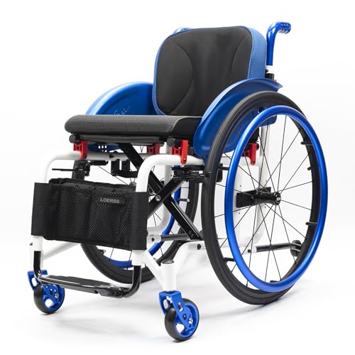 LOERSS Leichter Rollstuhl für Erwachsene,Klappbar Transport Rollstühle mit Anti-Kipper,All Terrain Aluminiumlegierung Rollstuhl,Klein schmal, kompakt, tragbar, Klappbar - nur 29 Pfund wiegen(40cm/15.7 LOERSS Leichter Rollstuhl für Erwachsene,Klappbar Transport Rollstühle mit Anti-Kipper,All Terrain Aluminiumlegierung Rollstuhl,Klein schmal, kompakt, tragbar, Klappbar - nur 29 Pfund wiegen(40cm/15.7 von LOERSS