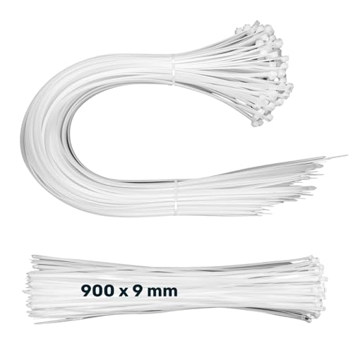 LÖWENBISS Kabelbinder 100 St. | Weiß/Schwarz | Nylon | 200 bis 900 mm | UV beständig | witterungsstabil | Selbstsichernde Kabelbinder | kabelbinde | Innen und Außengebrauch | 20-90cm LÖWENBISS Kabelbinder 100 St. | Weiß/Schwarz | Nylon | 200 bis 900 mm | UV beständig | witterungsstabil | Selbstsichernde Kabelbinder | kabelbinde | Innen und Außengebrauch | 20-90cm von LÖWENBISS