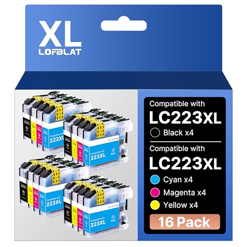 16er-Pack LC223XL Multipack Kompatibel für Brother LC223 XL LC221 Tintenpatronen für Brother MFC J5320DW J4420DW J4620DW J480DW J5620DW J5720DW J680DW J4625DW J880DW J5625DW DCP J4120DW von LOFBLAT