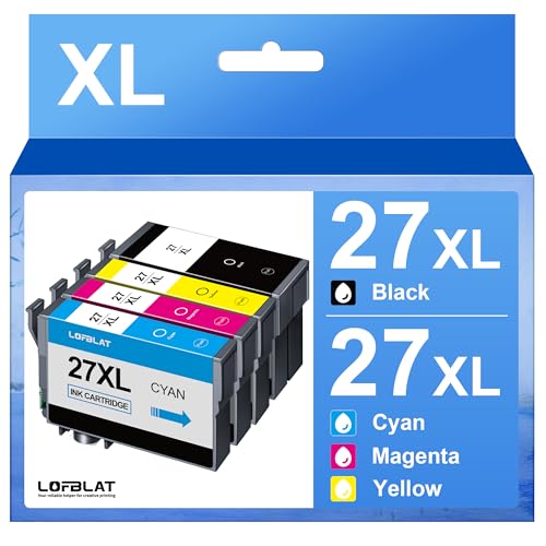 LOFBLAT 27XL 27 XL Tinte Ersatz für Epson Druckerpatronen 27XL Multipack für Epson Workforce WF-3620DWF WF-3640DTWF WF-7110DTW WF-7210DTW WF-7610DWF WF-7620DTWF WF-7710DWF WF-7715DWF WF-7720DTWF von LOFBLAT