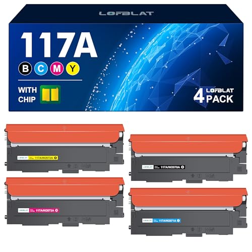 LOFBLAT Kompatibel für HP 117A Toner Set als Ersatz für Color Laser MFP 178nwg 179fwg 150nw 179fnw 150a 178nw W2070A W2071A W2072A W2073A Tonerkartusche von LOFBLAT