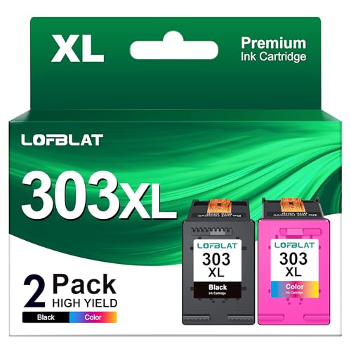 LOFBLAT 303 303XL Multipack Druckerpatronen Kompatibel für HP 303 Druckerpatronen Multipack für HP Envy Inspire 7900e Patronen für HP Envy 6230 7830 6220 6232 6234 7130 7134 (2er-Pack) von LOFBLAT