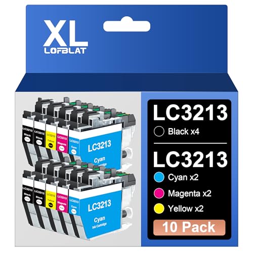 LOFBLAT LC-3213 XL LC3213 Druckerpatronen Ersatz für Brother LC3213 LC-3213 Patronen XL Multipack für Brother MFC-J491DW MFC-J497DW DCP-J572dw MFC-J890DW MFC-J895DW DCP-J772DW DCP-J774DW (10er-Pack) von LOFBLAT