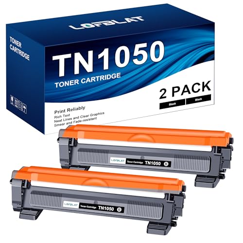 LOFBLAT TN1050 TN 1050 Toner Kompatible für Brother TN-1050 für MFC-1910W DCP-1612W DCP-1610W DCP-1510 MFC-1810 HL-1110 HL-1210W DCP-1512 HL-1212W HL-1112 (Schwarz, 2er-Pack) von LOFBLAT