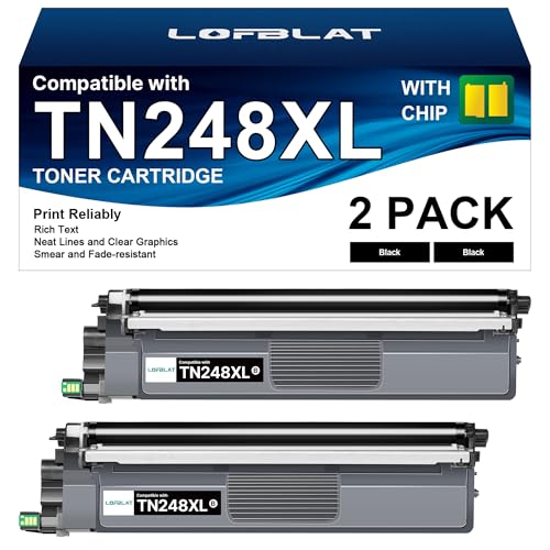 TN248XL Schwarz TN-248XL TN-248BK TN248XL Toner Ersatz für Brother TN248 TN-248 Toner für TN-248XL Brother MFC-L3760CDW Toner DCP-L3560CDW MFC-L3740CDW HL-L3240CDW MFC-L8390CDW (2 Schwarz) von LOFBLAT