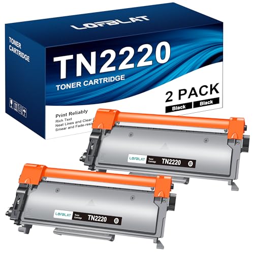 LOFBLAT Toner TN2220 TN 2220 Kompatibel für Brother TN2220 TN-2010 für Brother MFC-7360N MFC-7460DN MFC-7860DW FAX-2840 FAX-2940 HL-2130 HL-2240 HL-2250DN HL-2135W DCP-7055 DCP-7055W(2 Schwarz,TN2220) von LOFBLAT