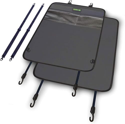 LOFERMA 2er-Set Autositz-Schutzmatten – Beidseitig verwendbar, 46x66 cm | Graue Kickschutzmatten für Rücksitze | Ideal für Familien & Kinder(Grau) von LOFERMA