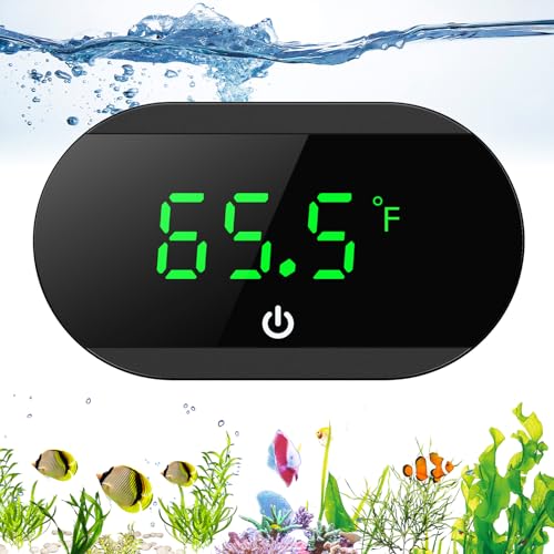 LOFICOPER LED Aquariumthermometer, Kabelloses Digital Marine Thermometer mit ℃/℉, LED-Touch Display, Wasser Thermometer für Süßwasser, Meerwasser - Schwarz LOFICOPER LED Aquariumthermometer, Kabelloses Digital Marine Thermometer mit ℃/℉, LED-Touch Display, Wasser Thermometer für Süßwasser, Meerwasser - Schwarz von LOFICOPER