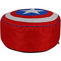 Disney Runder Sitzsack für Kinder von fürs Spielzimmer, Captain America Shield Sitzsack-Fußhocker, 60x60x30 cm schaumstoffgefüllter Sitz mit Disney Runder Sitzsack für Kinder von fürs Spielzimmer, Captain America Shield Sitzsack-Fußhocker, 60x60x30 cm schaumstoffgefüllter Sitz mit von LOFT 25