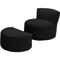 Gaming-Sitzsack mit Fußstütze für das Wohnzimmer, Outdoor-Sitzsack mit hoher Rückenlehne für Kinder mit Fußstütze, wasserabweisende Sitzsäcke mit von LOFT 25