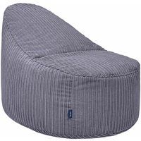 Wohnzimmer Sitzsack Stuhl, weicher Kord Indoor Sitzsack Pouf für Erwachsene - Holzkohle (Cordstoff) - Loft 25 von LOFT 25