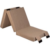 Loft 25 Gäste-Z-Bett für das Wohnzimmer, dreifach faltbare Futonmatratze mit Befestigungsgurten, Faltmatratze mit Tragegriff, faltbares Stuhlbett für von LOFT 25