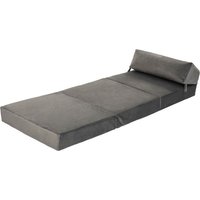 Loft 25 - Gästematratze für Erwachsene, Sofa-Futon-Z-Bett für das Wohnzimmer, dreifach faltbare Samt-Klappmatratze mit Kopfstütze, von LOFT 25