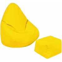 Loft 25 - Kinder-Sitzsack mit Fußhocker für das Wohnzimmer, wasserabweisender Kinder-Gaming-Pouf-Sitz, Outdoor-Spiel-Pouf-Stuhl mit Ottomane - Gelb Loft 25 - Kinder-Sitzsack mit Fußhocker für das Wohnzimmer, wasserabweisender Kinder-Gaming-Pouf-Sitz, Outdoor-Spiel-Pouf-Stuhl mit Ottomane - Gelb von LOFT 25