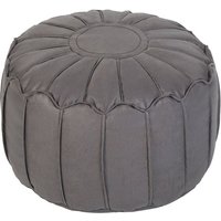Loft 25 - Runder Pouf für das Wohnzimmer, Fußhocker im marokkanischen Stil für den Innenbereich, leichter Pouf mit Füllung aus Polystyrolperlen, von LOFT 25