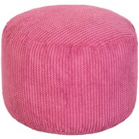 Loft 25 - Sitzsack-Fußhocker für das Wohnzimmer, runder Indoor-Cord-Pouf als Beinablage, ergonomisch geformter Pouf für den Wohnbereich, bequemer von LOFT 25