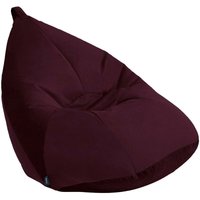 Sitzsack Liegesitz, Samt Sitzsack Sessel für Wohnzimmer, 90x85 cm xl Birnen Pouf mit Tragegriff, Erwachsene Sitzsack Liege zum Schlafen - Aubergine Sitzsack Liegesitz, Samt Sitzsack Sessel für Wohnzimmer, 90x85 cm xl Birnen Pouf mit Tragegriff, Erwachsene Sitzsack Liege zum Schlafen - Aubergine von LOFT 25