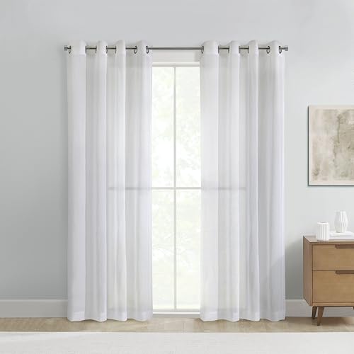 Daisy Sheer Grommet Indoor Curtain 132.1 cmx241.3 cm White von LOFT LIVING