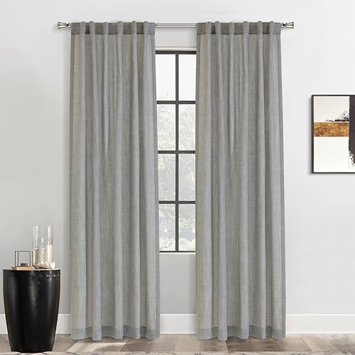 Jayce Lichtfilternder Vorhang für den Innenbereich, 132,1 x 241,3 cm, silberfarben von LOFT LIVING
