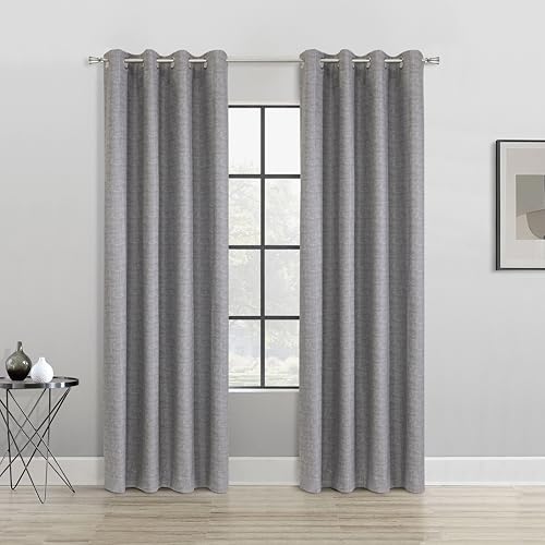 Micah Verdunkelungsvorhang mit Ösen, Innenbereich, 132 x 213 cm, Grau von LOFT LIVING