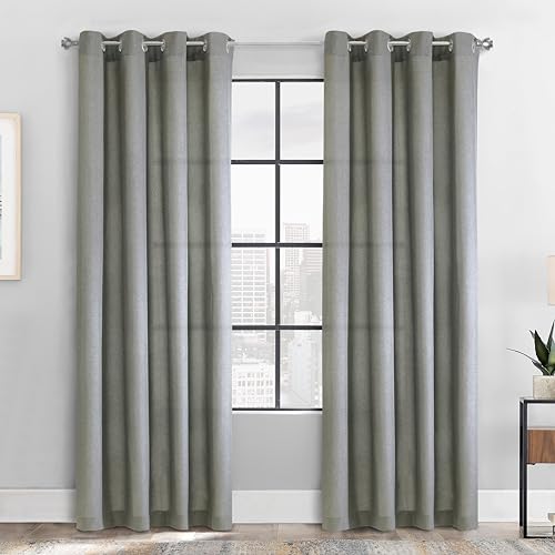 Murphy Lichtfiltervorhang mit Ösen, Innenbereich, 132 x 213 cm, Grau von LOFT LIVING