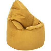 Sitzsack für Wohnzimmer, weicher Samt Sitzsack und Pouf für drinnen, Sitzsack Pouf für Erwachsene - Kurkuma (Sitzsack) - Loft 25 von LOFT 25