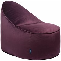 Wohnzimmer Sitzsack Stuhl, weicher Samt Indoor Sitzsack Pouf für Erwachsene - Aubergine (Samt-Gewebe) - Loft 25 von LOFT 25