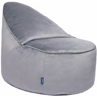 Wohnzimmer Sitzsack Stuhl, weicher Samt Indoor Sitzsack Pouf für Erwachsene - Schiefer (Samt-Gewebe) - Loft 25 von LOFT 25