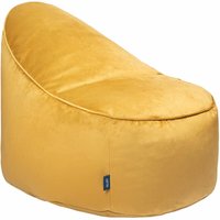 Wohnzimmer Sitzsack Stuhl, weicher Samt Indoor Sitzsack Pouf für Erwachsene - Kurkuma (Samt-Gewebe) - Loft 25 von LOFT 25