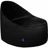 Wohnzimmer Sitzsack Stuhl, weicher Samt Indoor Sitzsack Pouf für Erwachsene - Schwarz (Samt-Gewebe) - Loft 25 von LOFT 25