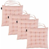 Weiche Sitzkissen für das Wohnzimmer, getuftete Sitzpolster mit sicheren Gurten, Baumwollkissen für den Innenbereich Stuhl - Rosenrauch (4pk) - Loft von LOFT 25