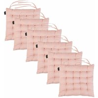 Weiche Sitzkissen für das Wohnzimmer, getuftete Sitzpolster mit sicheren Gurten, Baumwollkissen für den Innenbereich Stuhl - Rosenrauch (6pk) - Loft von LOFT 25