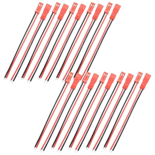 10 Pairs 2 Pin JST Socket Connector M to F 110mm Cable Wire Red Black 10 Pairs 2 Pin JST Socket Connector M to F 110mm Cable Wire Red Black von LOFWSGPRX